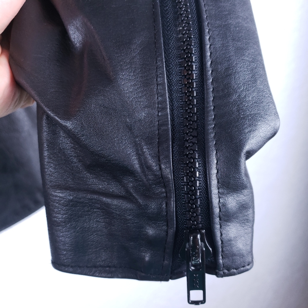 HARLEY-DAVIDSON Women's Motorcycle Leather - Black Jacket - Size Small - Picture 10 of 16